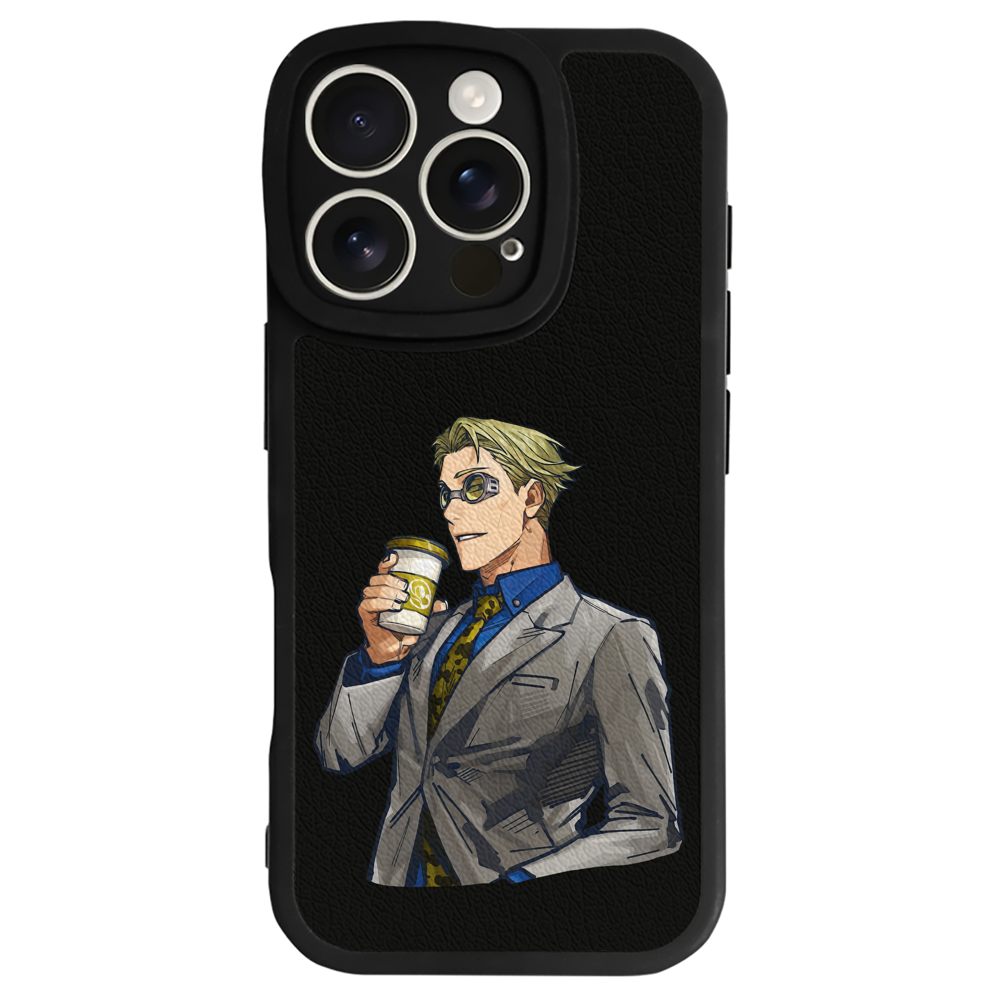 （画像用） 呪術廻戦 Jujutsu Kaisen 【iPhone 16シリーズ対応】シリコンスマホケース（レザー調） 材質：シリコン